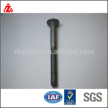 dacromet carbon steel carriage bolt/round head square neck bolt M10